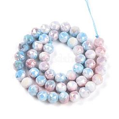 Anti-Tarnish Electroplate Glass Beads Strands&nbsp;GLAA-N010-8mm-04