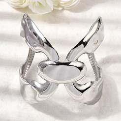 304 Stainless Steel Open Cuff Bangles for Women&nbsp;BJEW-K264-03P