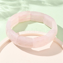 Rectangle Natural Rose Quartz Beaded Stretch Bracelets for Women Men&nbsp;GG-CBA9ACE-C07