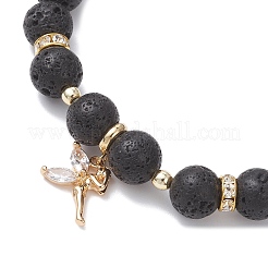 Fairy Brass Micro Pave Cubic Zirconia Charm Bracelets&nbsp;BJEW-JB12701
