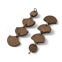 Flat Round & Fan Poplar Wood Big Pendants&nbsp;WOOD-G019-03B