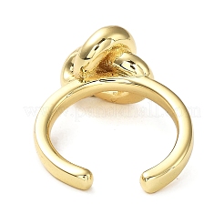 Rack Plating Brass Knot Open Cuff Rings for Women&nbsp;X-RJEW-Q777-06G