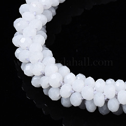 Faceted Opaque Glass Beads Stretch Bracelets&nbsp;BJEW-S144-002E-06