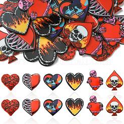 30Pcs 6 Styles Opaque Printed Acrylic Pendants&nbsp;MACR-CJ0002-12