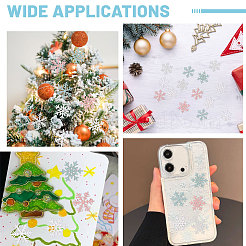 320Pcs 4 Colors Christmas Snowflake Paper Confetti&nbsp;DIY-CA0007-97