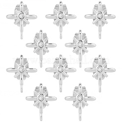 10Pcs Brass Stud Earring Findings&nbsp;KK-BBC0021-68