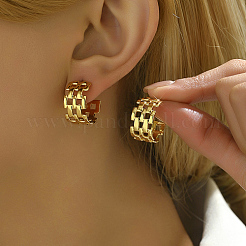 304 Stainless Steel Hollow Square Stud Earrings&nbsp;FS3223-1
