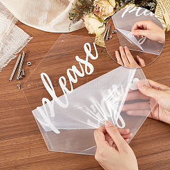 Custom Hexagon Acrylic Plate&nbsp;DIY-WH0240-95