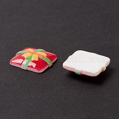 Christmas Themed Opaque Resin Cabochons&nbsp;CRES-P022-06