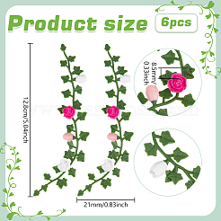 6Pcs PVC Artificial Flower Rattan&nbsp;DIY-PH0033-59