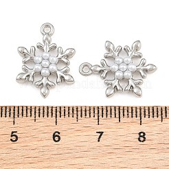Alloy & ABS Plastic Pearl Pendants&nbsp;PL-CBAF039-01P
