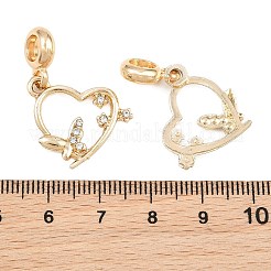 Alloy Crystal Rhinestone European Dangle Charms&nbsp;AL-CBAC2D3-07G