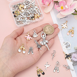 48Pcs 15 Styles Rack Plating Alloy Enamel Pendants&nbsp;ENAM-PH0003-33
