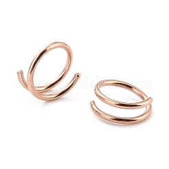 Double Nose Ring for Single Piercing&nbsp;AJEW-C010-02RG-01