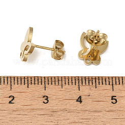 Ion Plating(IP) 304 Stainless Steel Stud Earring Findings&nbsp;STAS-I206-05G