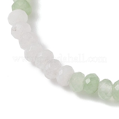 Dyed Natural Malaysia Jade Rondelle Beads Stretch Bracelets for Women&nbsp;BJEW-JB13042-01