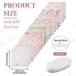 20Pcs Cotton Fabric&nbsp;DIY-TAC0051-001