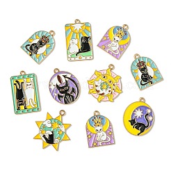 40Pcs 8 Styles Zinc Alloy Enamel Pendants&nbsp;FIND-CJ0003-79