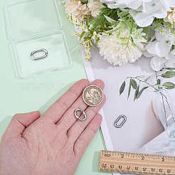 3Pcs 3 Styles 304 Stainless Steel Spring Gate Rings&nbsp;STAS-ME0003-74