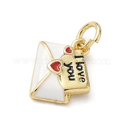 Brass Enamel Charms&nbsp;X-KK-A273-08G-01