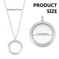 DIY Blank Floating Charm Necklace Making Kit&nbsp;DIY-DR0001-20