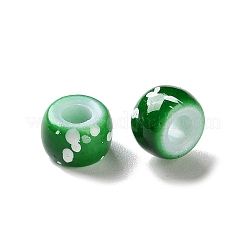 Spray Painted ABS Plastic European Beads&nbsp;KY-G033-01A-08