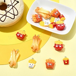 15Pcs 5 Colors Opaque Resin Pendants&nbsp;RESI-YW0005-64