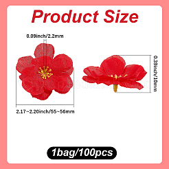100Pcs Cloth Artificial Flower Head&nbsp;AJEW-GF0013-17A