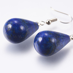 Natural Dyed Lapis Lazuli Dangle Earrings&nbsp;EJEW-P143-C05