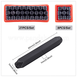 2 Sets 2 Styles Carbon Steel Stamps&nbsp;AJEW-UN0001-98B