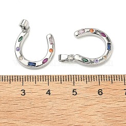 Brass Micro Pave Cubic Zirconia Pendants&nbsp;KK-H254-08P