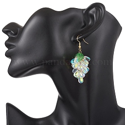 Transparent Glass Dangle Earrings&nbsp;EJEW-JE06863-01