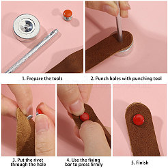 Iron Garment Rivets&nbsp;DIY-CA0007-80