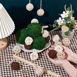 23Pcs Rattan Ball Decorations&nbsp;DJEW-NB0001-50