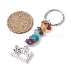 Tibetan Style Zinc Alloy Keychains&nbsp;KEYC-JKC00728-05