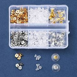 328Pcs 5 Style Brass & Plastic & 304 Stainless Steel Ear Nuts&nbsp;FIND-FS0001-86