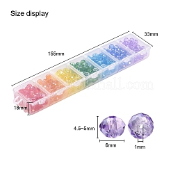 350Pcs 7 Style Baking Paint & Electroplate Glass Beads&nbsp;EGLA-YW0001-18
