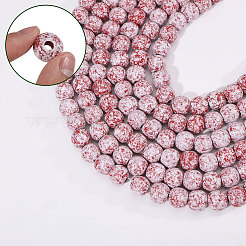 Christmas Wood Round Beads Hanging Ornaments&nbsp;HJEW-CA00081