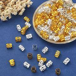 200Pcs 2 Colors Aluminum Dreadlocks Beads Hair Decoration&nbsp;ALUM-YW0001-05