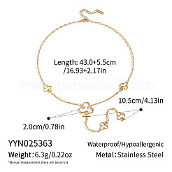 304 Stainless Steel Hollow Flower Pendant Tassel Y Chain Necklaces for Women&nbsp;KY1138