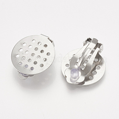 304 Stainless Steel Clip-on Earring Findings&nbsp;STAS-S104-01C
