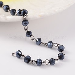 Handmade Glass Beaded Chains for Necklaces Bracelets Making&nbsp;AJEW-JB00173
