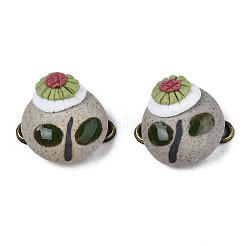 Handmade Porcelain Connector Charms&nbsp;PORC-N004-147