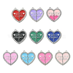 5 Sets 5 Colors Alloy Enamel Split Pendant&nbsp;ENAM-YW0001-98B