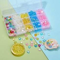 600Pcs 15 Styles Transparent Acrylic Beads&nbsp;TACR-YW0001-36