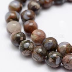 Natural Glaucophane Beads Strands&nbsp;G-K209-04A-8mm