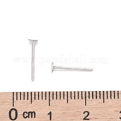 925 Sterling Silver Flat Pad  Stud Earring Findings&nbsp;STER-K167-045B-S