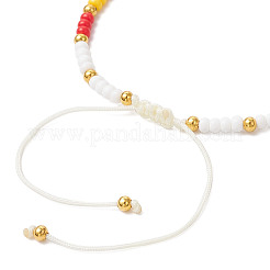 Adjustable Glass Seed Round Beaded Braided Bracelets&nbsp;BJEW-MZ00187-02