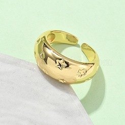 Brass Cuff Rings&nbsp;RJEW-V009-07G