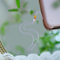6Pcs 6 Colors Glass Beaded Mobile Phone Lanyard Wrist Strap&nbsp;AJEW-DC0003-28